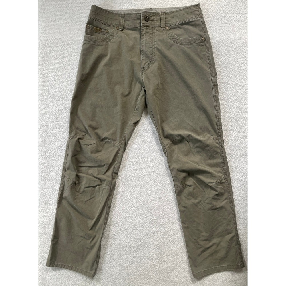 Kuhl Mens 32x32 Revolvr Pants Green Vintage Patina Dye UberKuhl Stretch Hiking